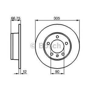 спирачен диск BOSCH 0 986 478 970 