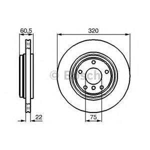 спирачен диск BOSCH 0 986 478 975