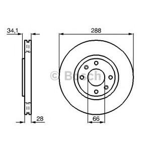спирачен диск BOSCH 0 986 478 980 