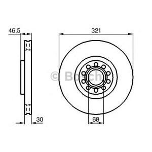спирачен диск BOSCH 0 986 478 985 