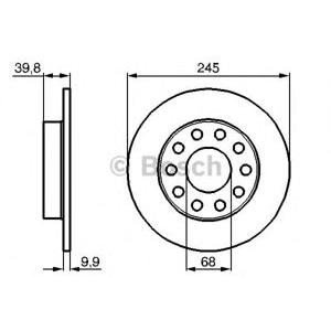 спирачен диск BOSCH 0 986 478 986
