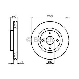 спирачен диск BOSCH 0 986 478 989