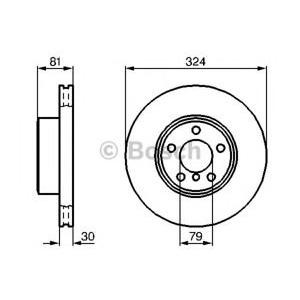 спирачен диск BOSCH 0 986 479 002 