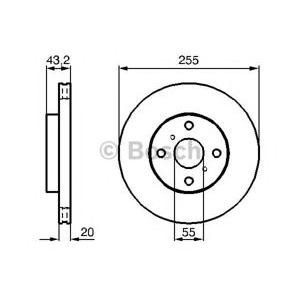 спирачен диск BOSCH 0 986 479 B60