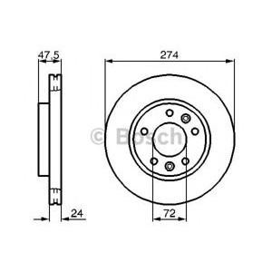 спирачен диск BOSCH 0 986 479 013