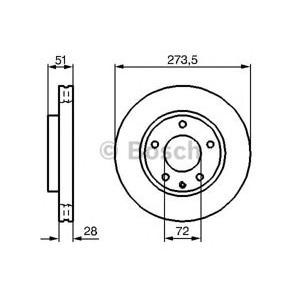 спирачен диск BOSCH 0 986 479 016 