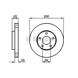 спирачен диск BOSCH 0 986 479 030 
