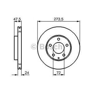 спирачен диск BOSCH 0 986 479 034