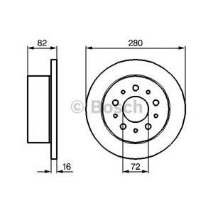 спирачен диск BOSCH 0 986 479 B63