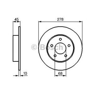 спирачен диск BOSCH 0 986 479 B64