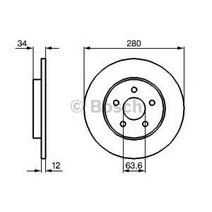 спирачен диск BOSCH 0 986 479 B65