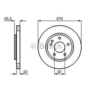 спирачен диск BOSCH 0 986 479 071