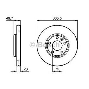 спирачен диск BOSCH 0 986 479 078 
