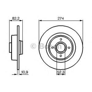спирачен диск BOSCH 0 986 479 108
