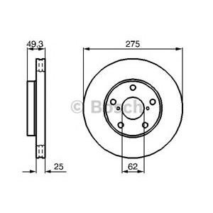 спирачен диск BOSCH 0 986 479 111 