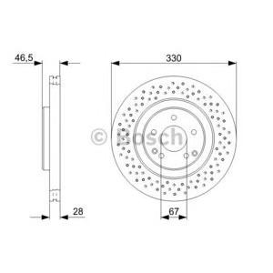 спирачен диск BOSCH 0 986 479 135 