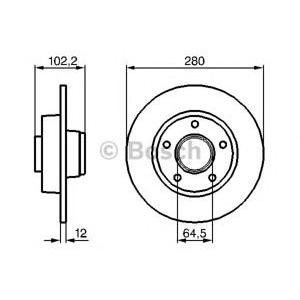 спирачен диск BOSCH 0 986 479 144 