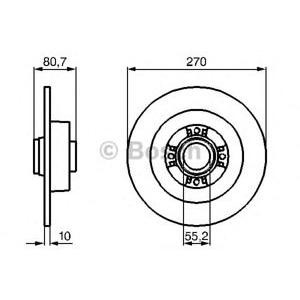 спирачен диск BOSCH 0 986 479 196 
