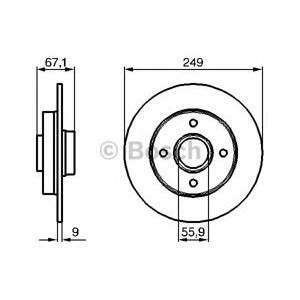 спирачен диск BOSCH 0 986 479 219 