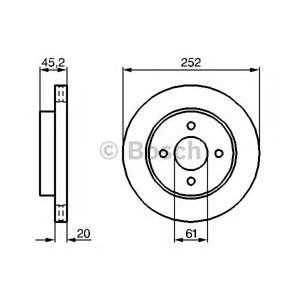 спирачен диск BOSCH 0 986 479 238