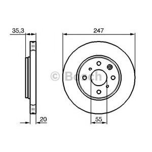 спирачен диск BOSCH 0 986 479 239 