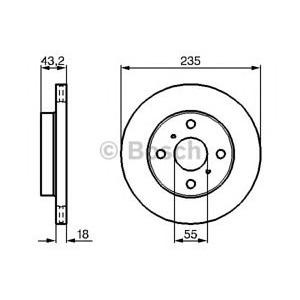 спирачен диск BOSCH 0 986 479 B92