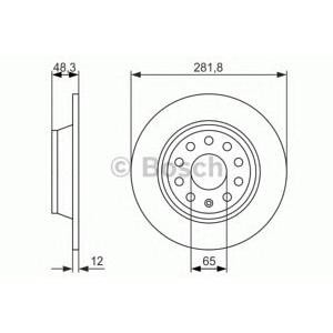 спирачен диск BOSCH 0 986 479 B93