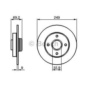 спирачен диск BOSCH 0 986 479 255
