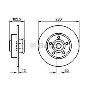 спирачен диск BOSCH 0 986 479 271