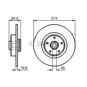 спирачен диск BOSCH 0 986 479 273 