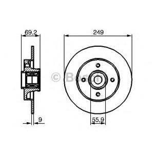спирачен диск BOSCH 0 986 479 275 