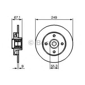 спирачен диск BOSCH 0 986 479 279 