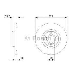 спирачен диск BOSCH 0 986 479 300 