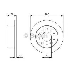 спирачен диск BOSCH 0 986 479 316