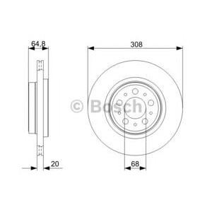 спирачен диск BOSCH 0 986 479 320 