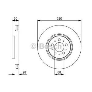 спирачен диск BOSCH 0 986 479 321 