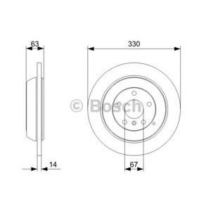 спирачен диск BOSCH 0 986 479 330 