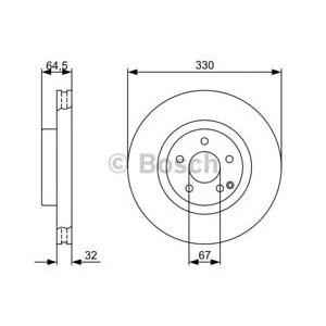 спирачен диск BOSCH 0 986 479 332