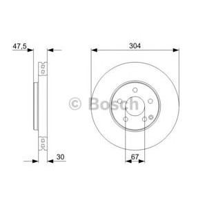 спирачен диск BOSCH 0 986 479 333 