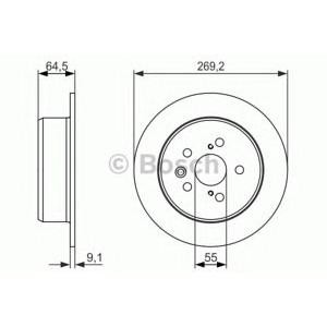 спирачен диск BOSCH 0 986 479 336 