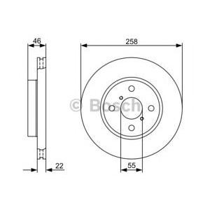 спирачен диск BOSCH 0 986 479 363