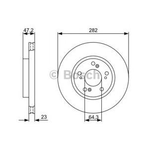 спирачен диск BOSCH 0 986 479 365