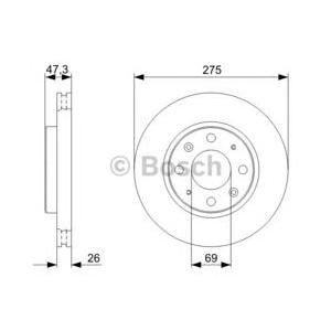 спирачен диск BOSCH 0 986 479 369 
