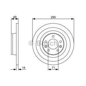 спирачен диск BOSCH 0 986 479 379