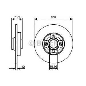 спирачен диск BOSCH 0 986 479 383