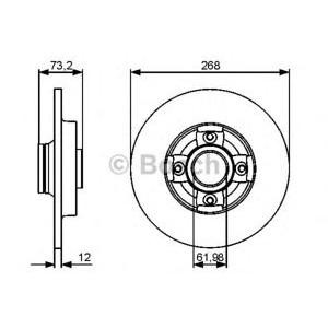 спирачен диск BOSCH 0 986 479 387 