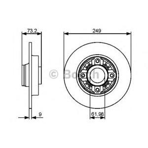 спирачен диск BOSCH 0 986 479 388