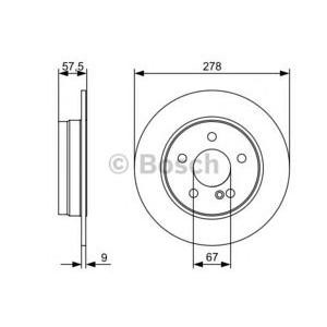спирачен диск BOSCH 0 986 479 409 