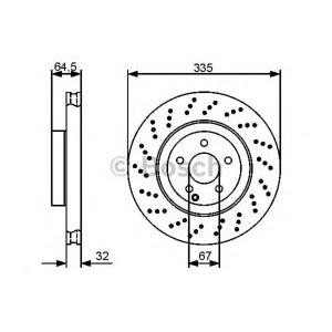спирачен диск BOSCH 0 986 479 413