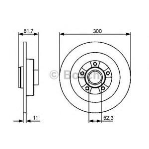 спирачен диск BOSCH 0 986 479 445 